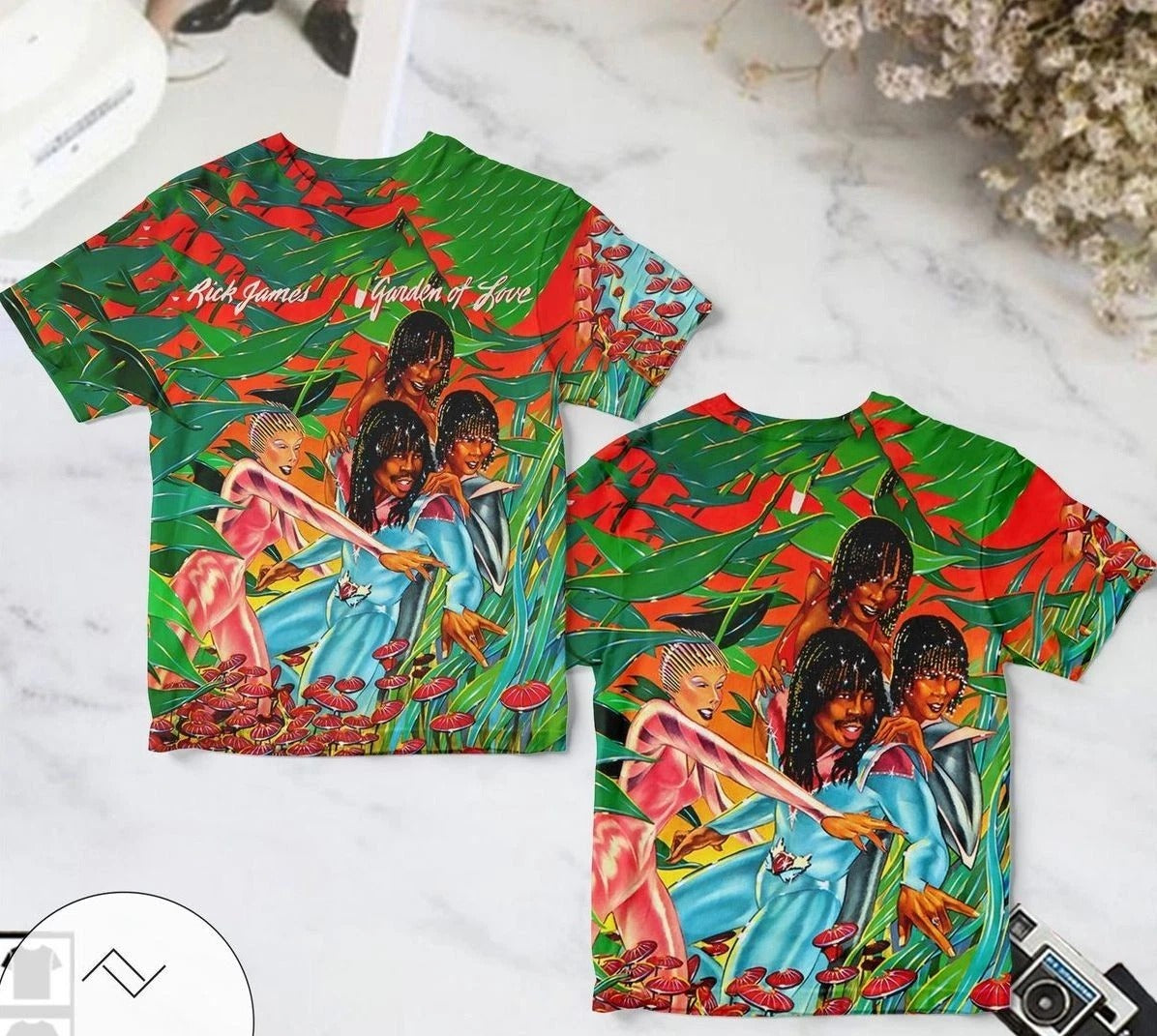 Rick James Garden Of Love Album Cover Green AOP T-shirt