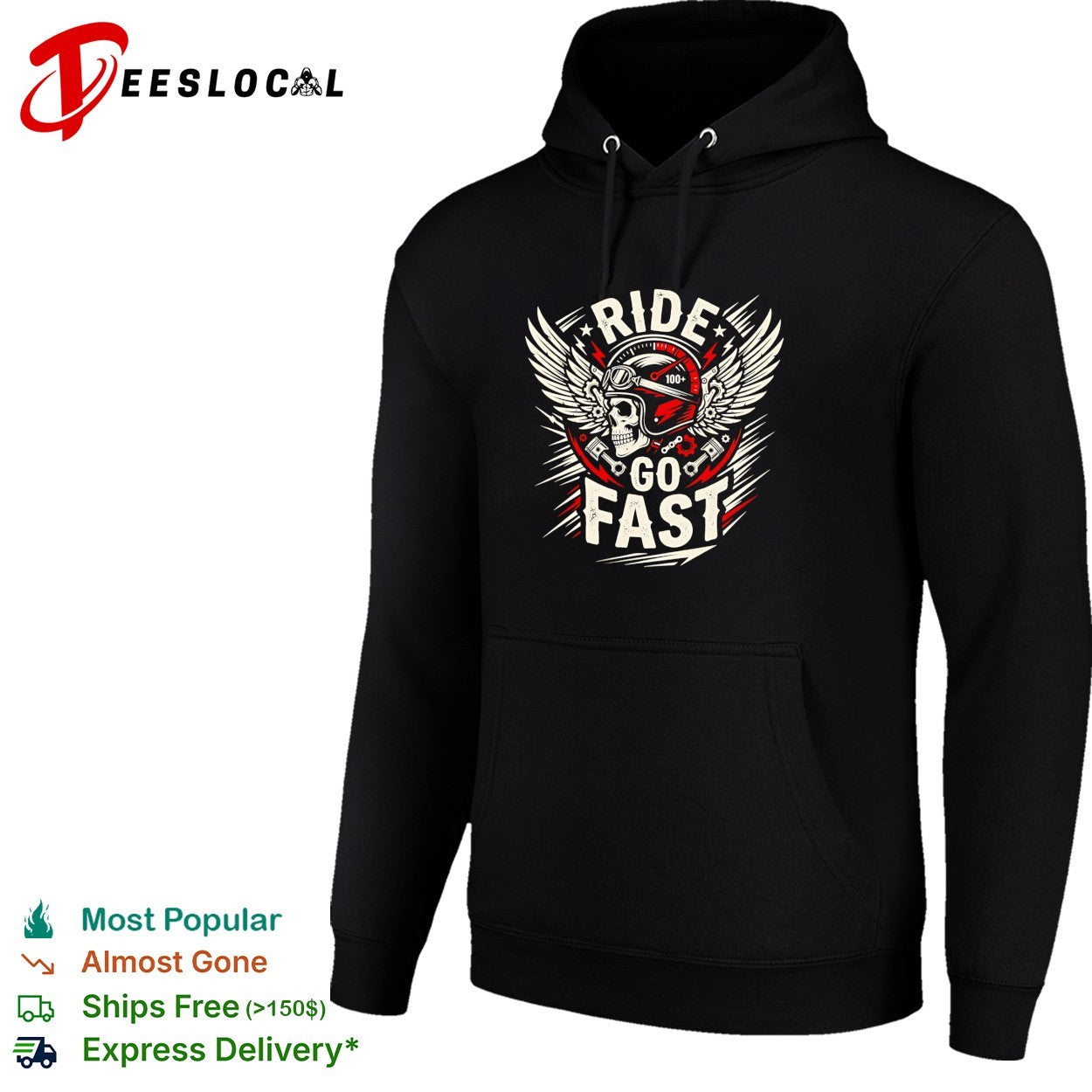 Ride go fast skull shirt