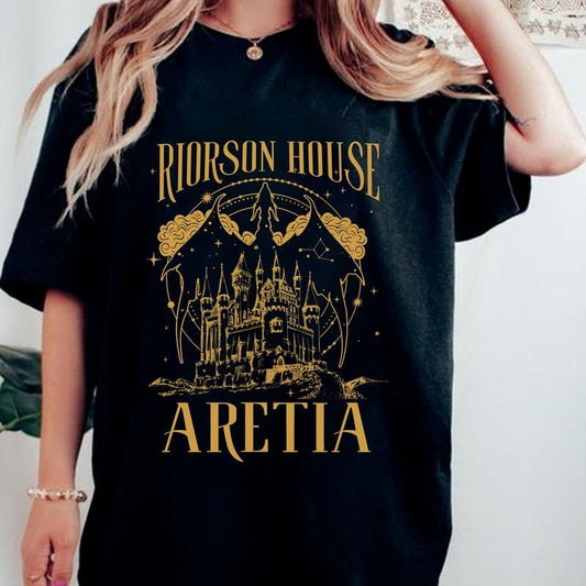 Riorson House Aretia Shirt, Iron Flame Shirt, Basgiath Sweatshirt, Dragon Tee Shirt, Bookish Shirt, Gifts For Readers