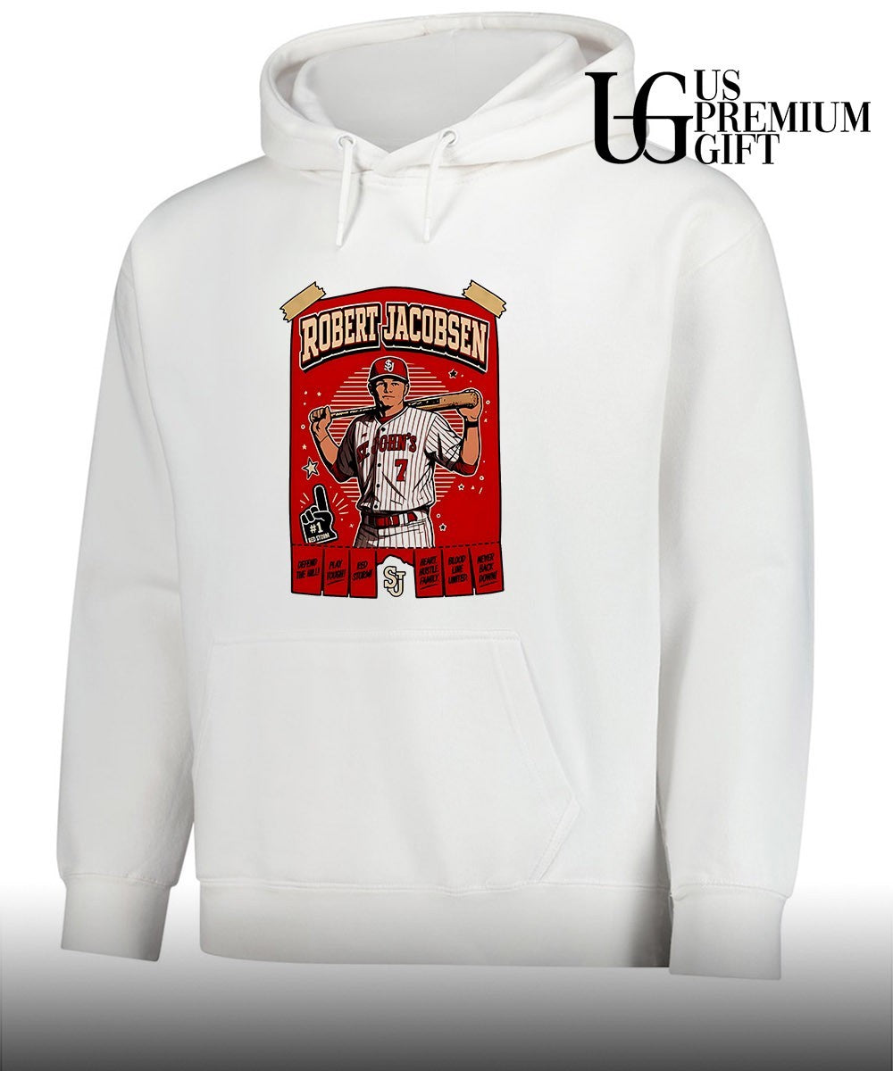 Robert Jacobsen St. Johns University baseball portrait shirt