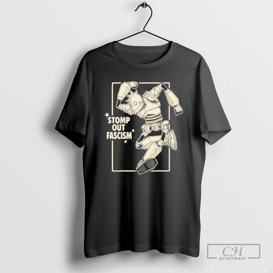 Robot Stomp Out Fascism T Shirts - clothing by TeeHivey.com