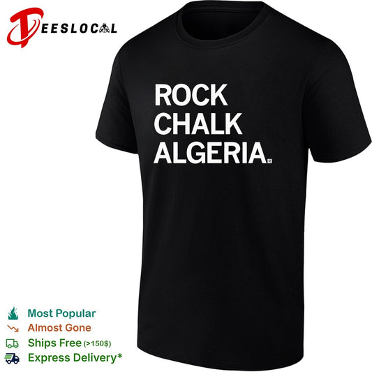 Rock chalk Algeria bold text shirt