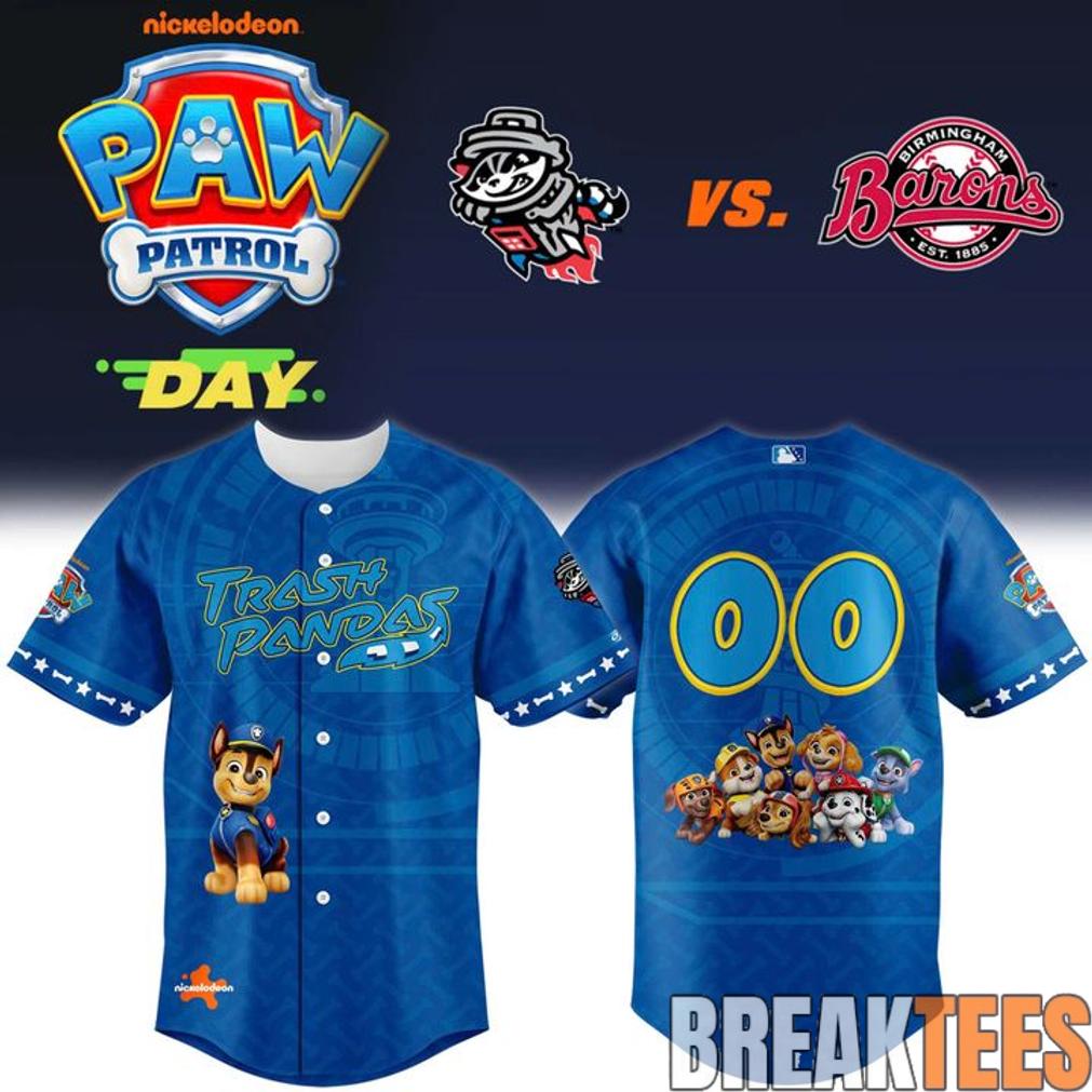 Rocket City Trash Pandas 2026 Paw Patrol Adventure Day Jersey