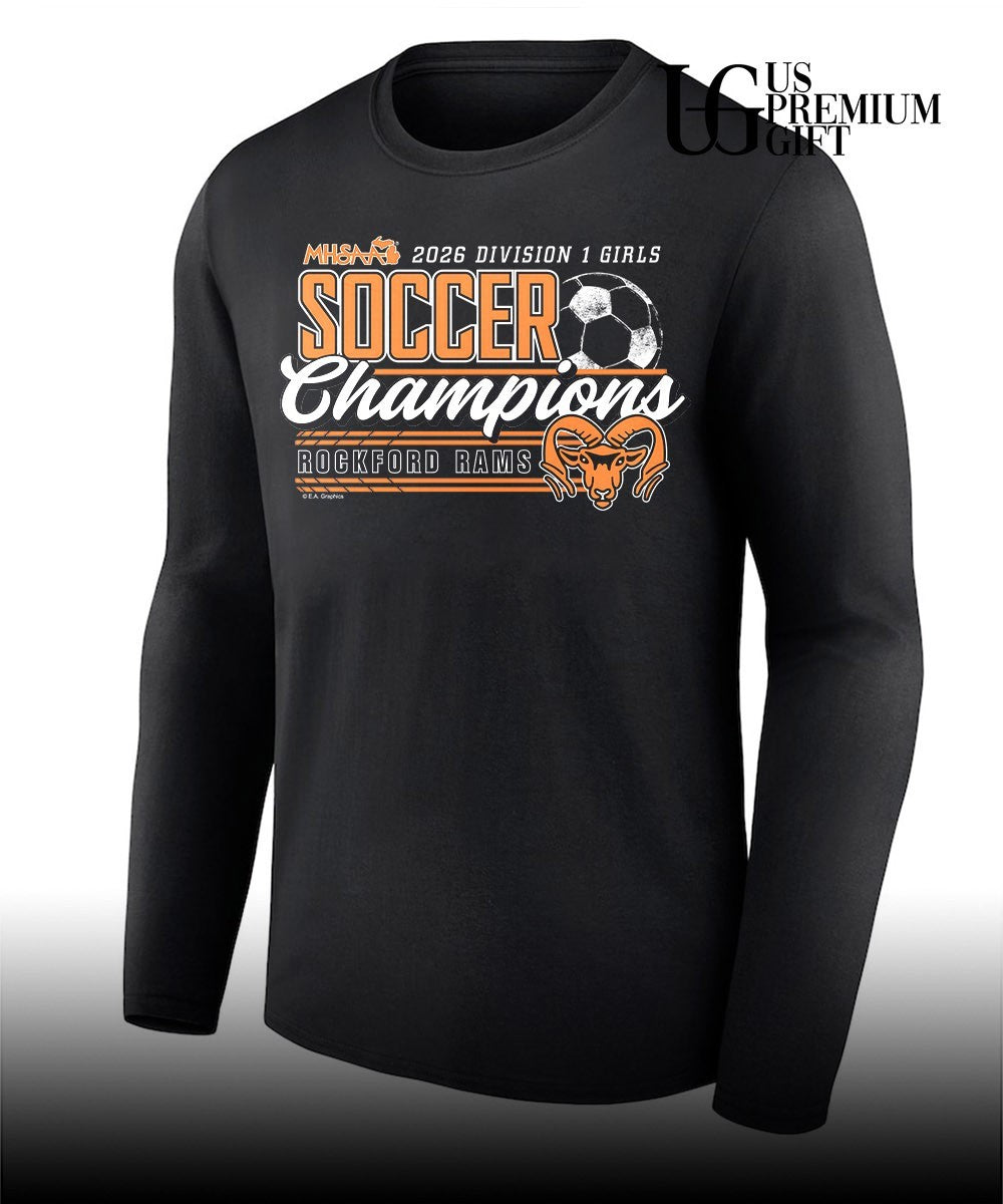 Rockford Rams 2026 MHSAA Girls Soccer D1 Champions shirt