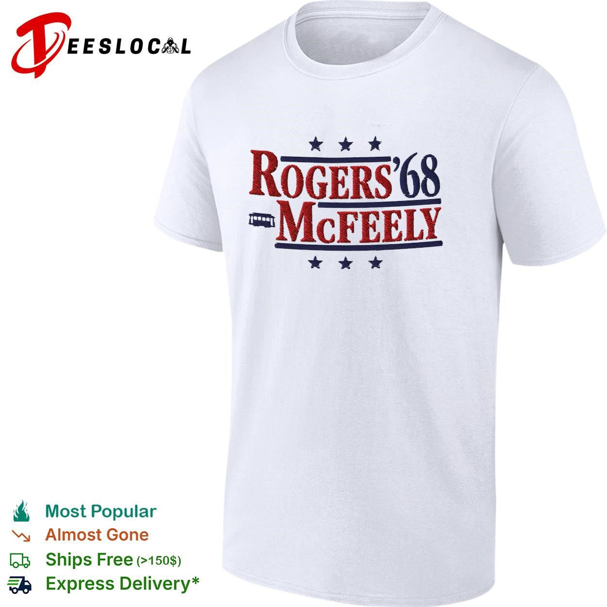 Rogers McFeely 1968 presidential campaign parody Mr Rogers neighborhood shirt