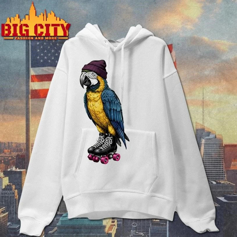 Roller skating parrot shirt