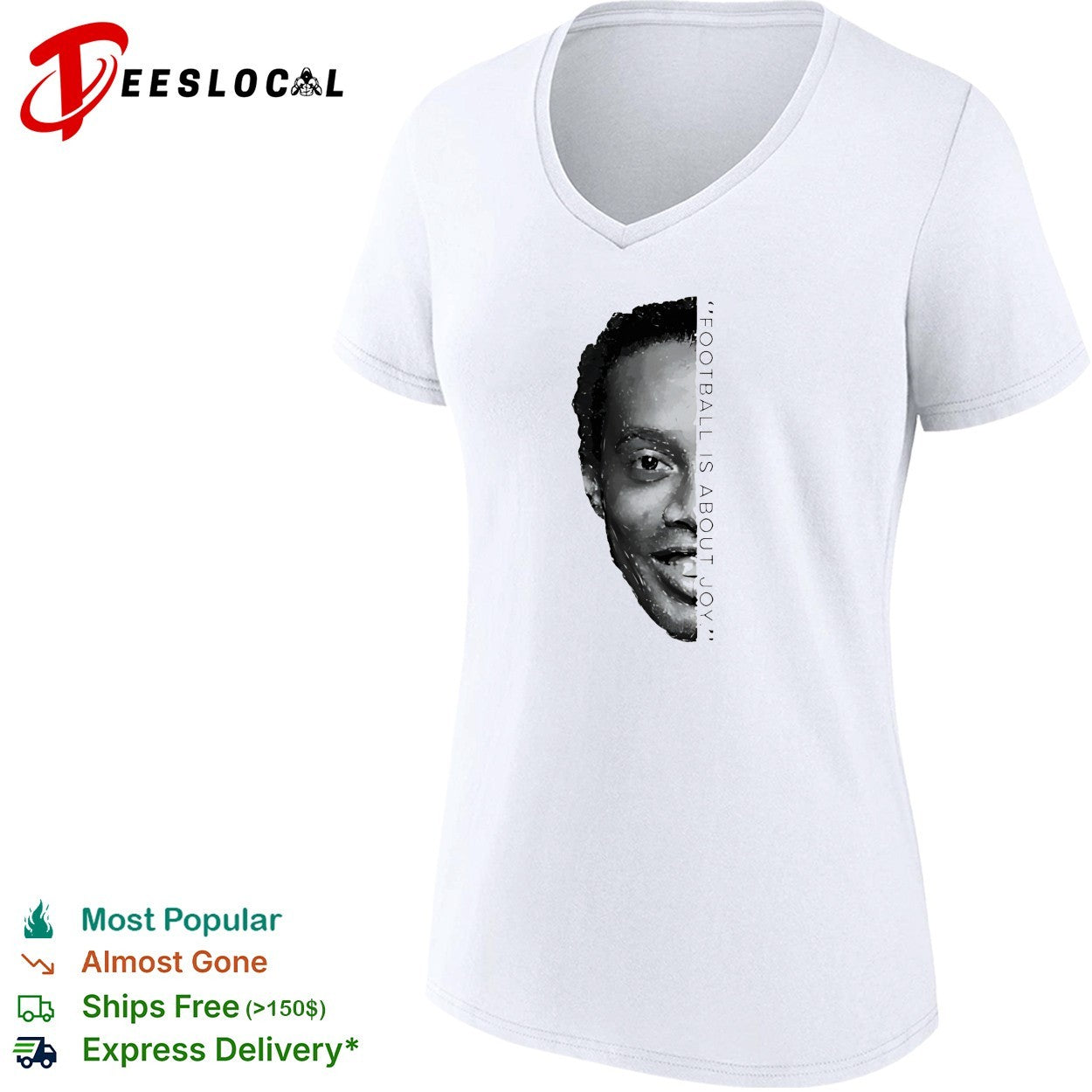 Ronaldinho Football Is About Joy half face shirt