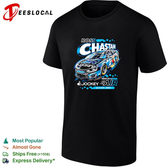 Ross Chastain 1 VentraCool Air Jockey Trackhouse NASCAR black shirt