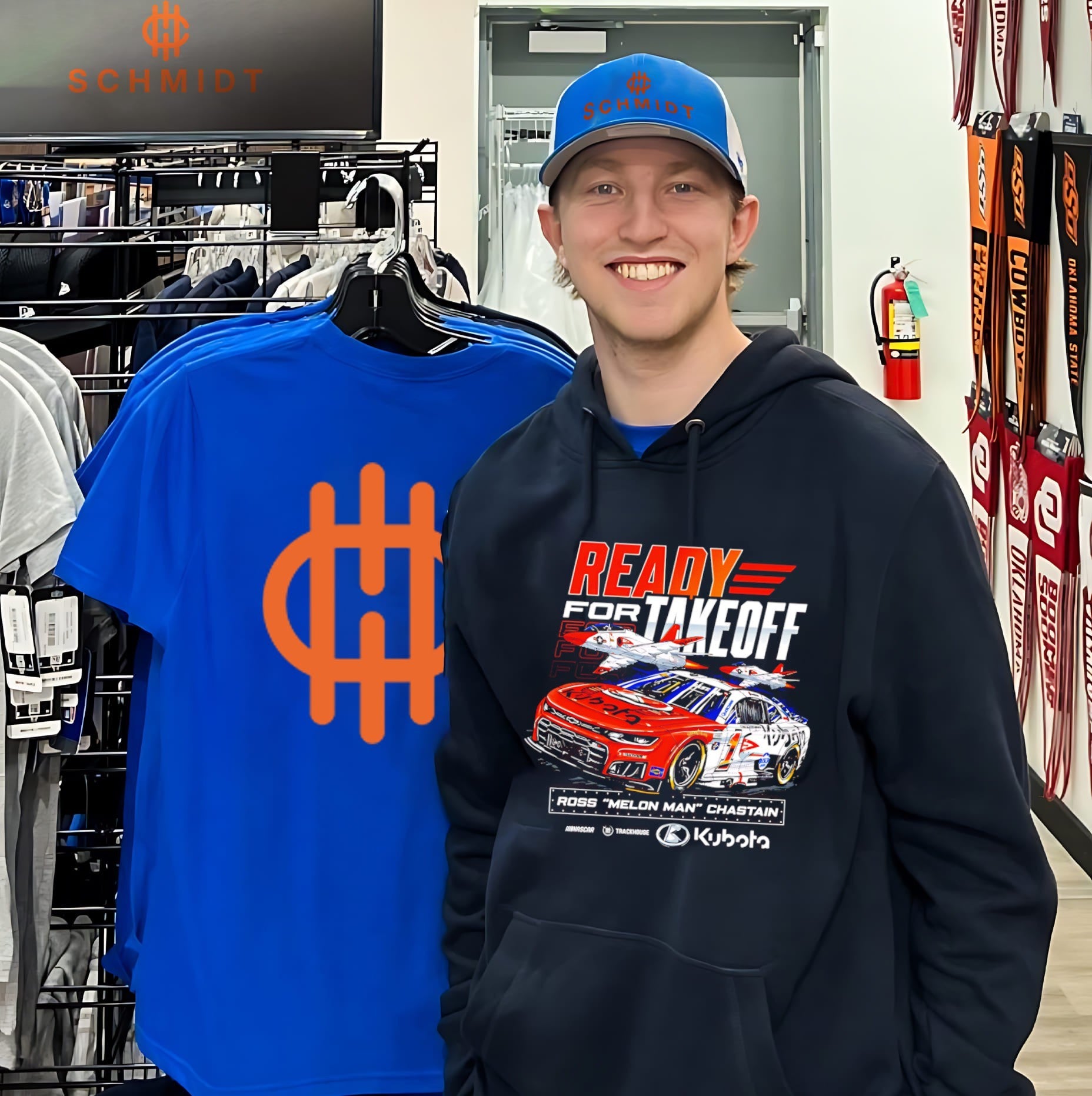 Ross Melon Man Chastain Ready for Takeoff Trackhouse Racing Kubota shirt