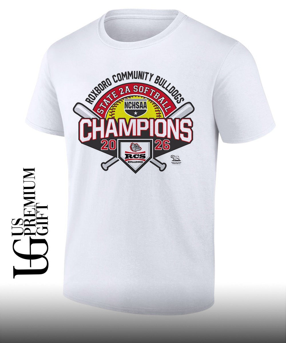Roxboro Community Bulldogs NCHSAA 2A Softball State Champions 2026 shirt