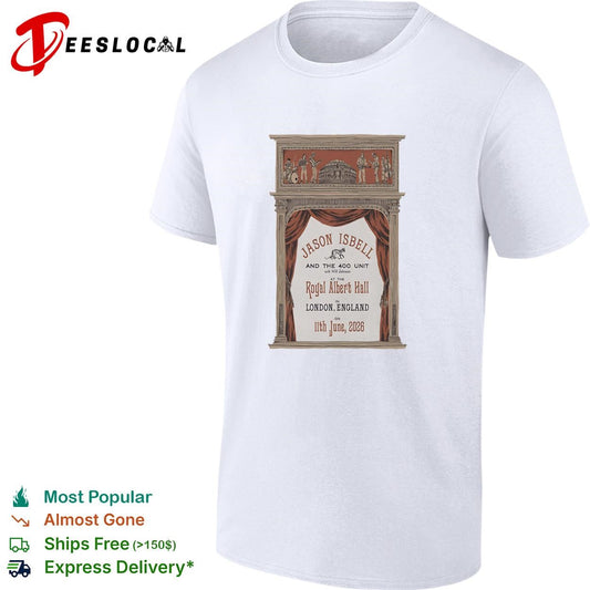 Royal Albert Hall London England vintage theater June concert poster shirt