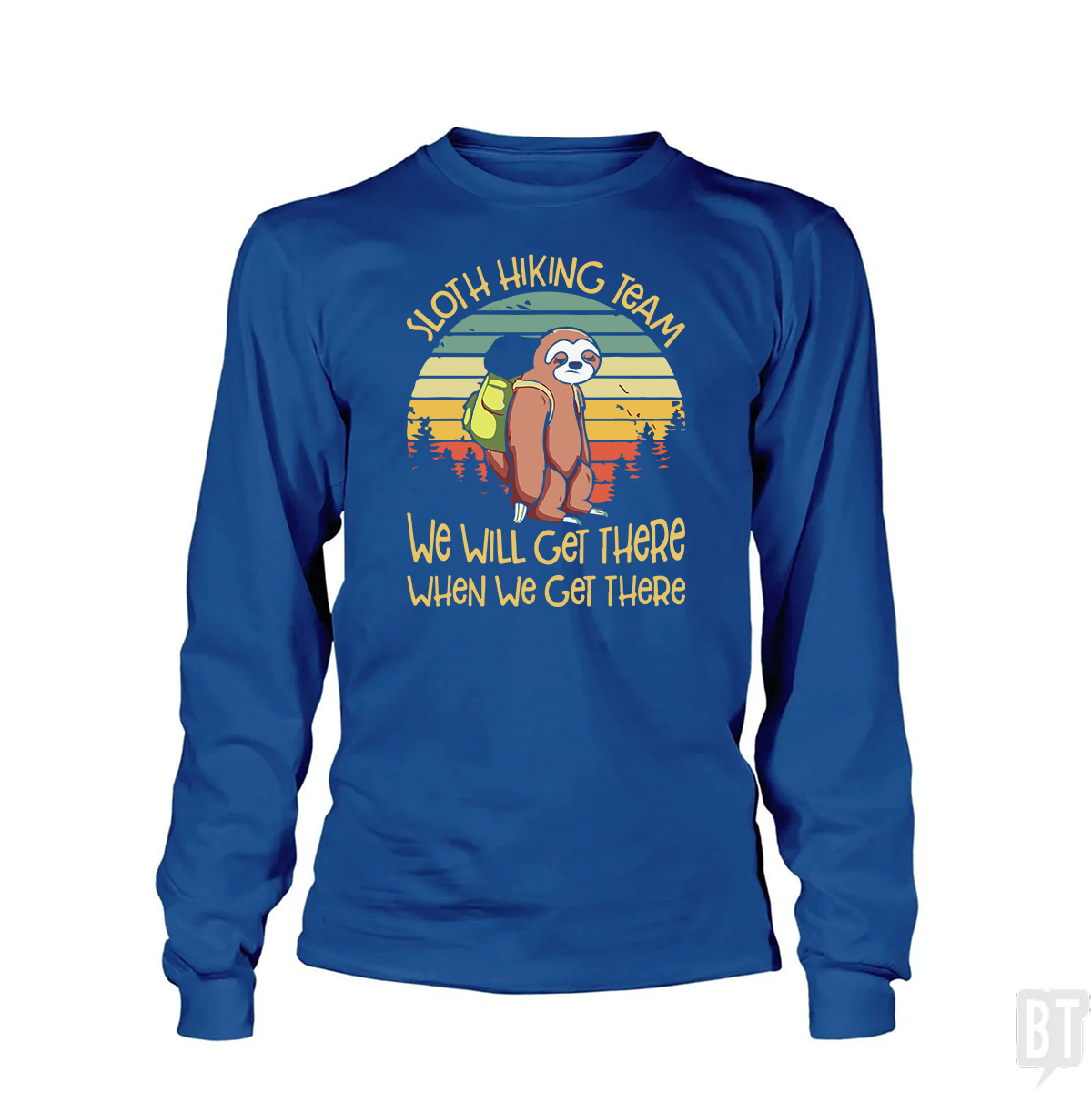 Funny Sloth Hiking Team Long Sleeve