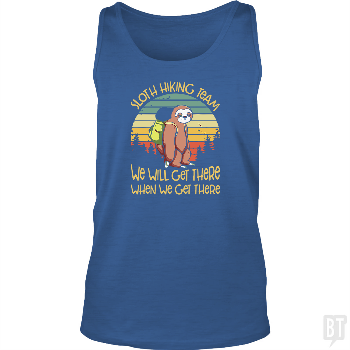 Funny Sloth Hiking Team Tank Top