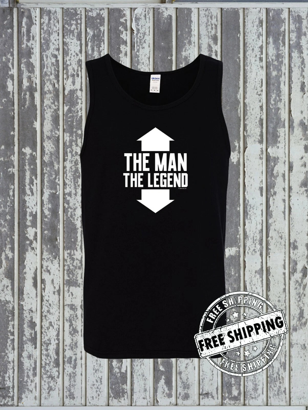 The Man The Legend Funny Men's Tank Top T-Shirt - Adult / Rude Offensive Humor