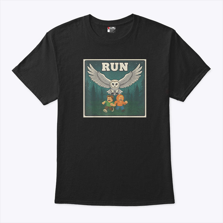 Run Halloween Game Owl T Shirt