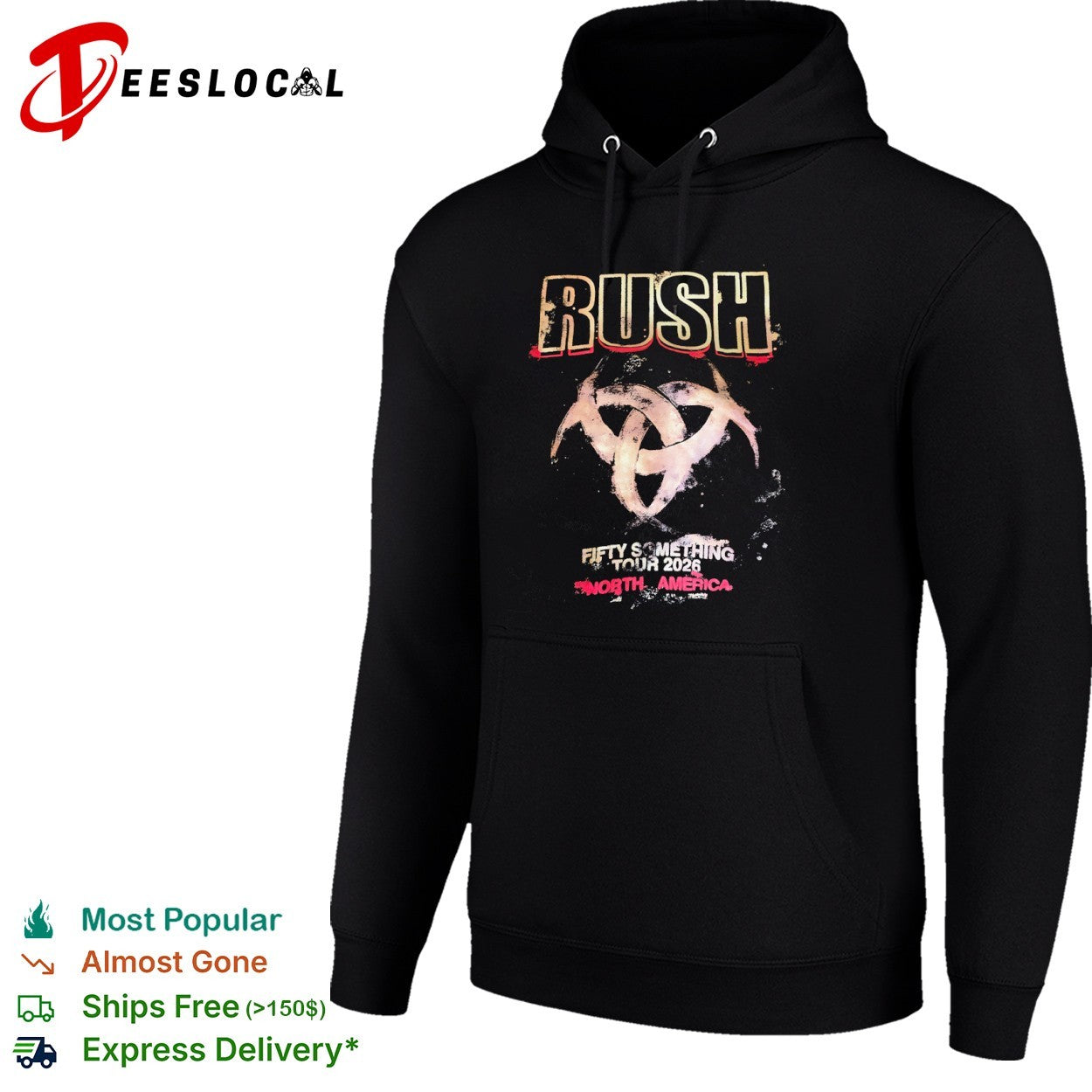 Rush Fifty Something Tour 2026 North America Triquetra logo shirt