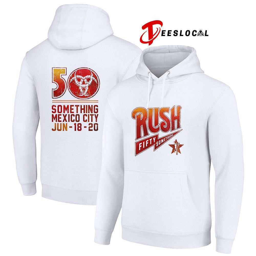 Rush Fifty Something tour Mexico logo shirt