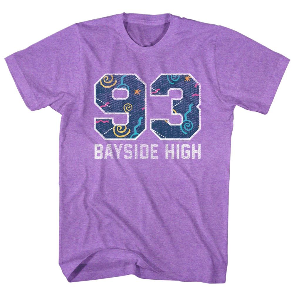 Saved By The Bell - Pattern Varsity - Short Sleeve - Heather - Adult - T-Shirt - clothing by TeeHivey.com