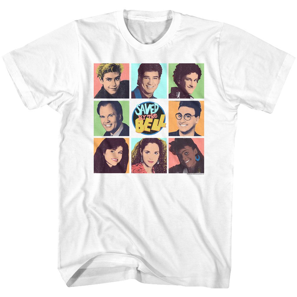 Saved By The Bell - Characters Panels - Short Sleeve - Adult - T-Shirt - clothing by TeeHivey.com
