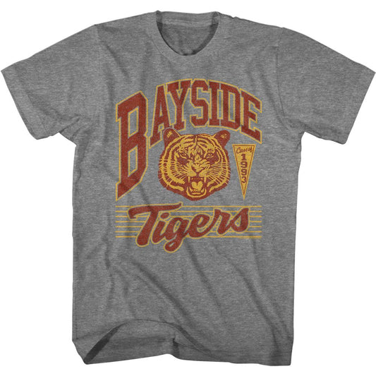 Saved By The Bell - Bayside Tigers 4 - Short Sleeve - Heather - Adult - T-Shirt - clothing by TeeHivey.com