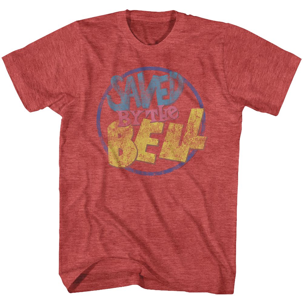 Saved By The Bell - Distressed Logo - Short Sleeve - Heather - Adult - T-Shirt - clothing by TeeHivey.com