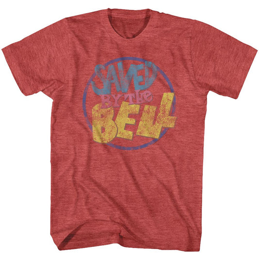 Saved By The Bell - Distressed Logo - Short Sleeve - Heather - Adult - T-Shirt - clothing by TeeHivey.com