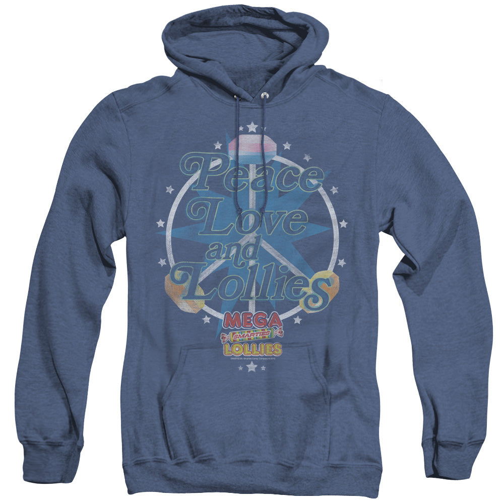 Arties Peace Lollies Heather Mens Hoodie Royal Blue