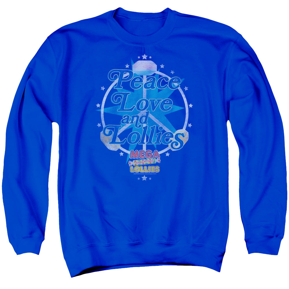 Arties Peace Lollies Mens Crewneck Sweatshirt Royal Blue - clothing by TeeHivey.com (Image 2)