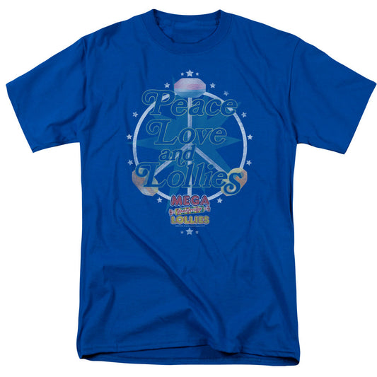 Arties Peace Lollies Mens T Shirt Royal Blue - clothing by TeeHivey.com