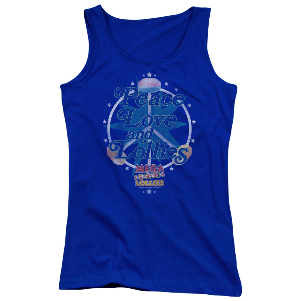 Arties Peace Lollies Womens Tank Top Shirt Royal Blue - clothing by TeeHivey.com