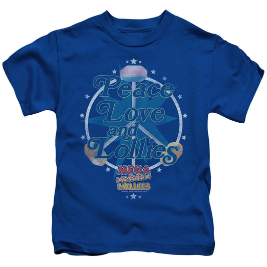 Arties Peace Lollies Juvenile Kids Youth T Shirt Royal Blue