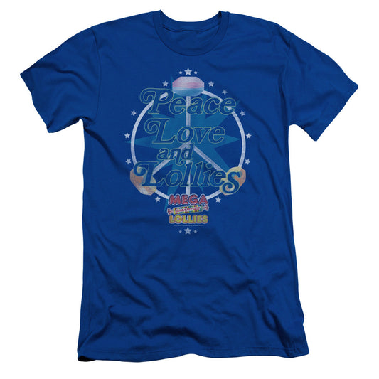 Arties Peace Lollies Slim Fit Mens T Shirt Royal Blue - clothing by TeeHivey.com