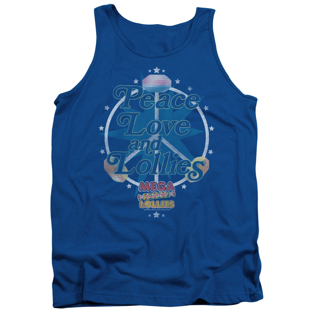 Arties Peace Lollies Mens Tank Top Shirt Royal Blue - clothing by TeeHivey.com