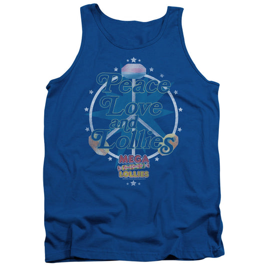 Arties Peace Lollies Mens Tank Top Shirt Royal Blue - clothing by TeeHivey.com