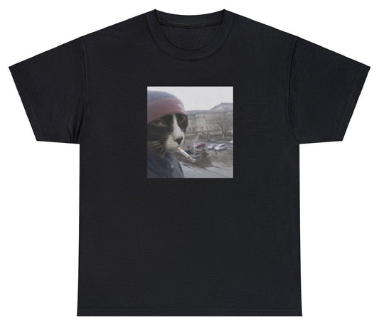 AAA Cat Smoking Cigarette Tee