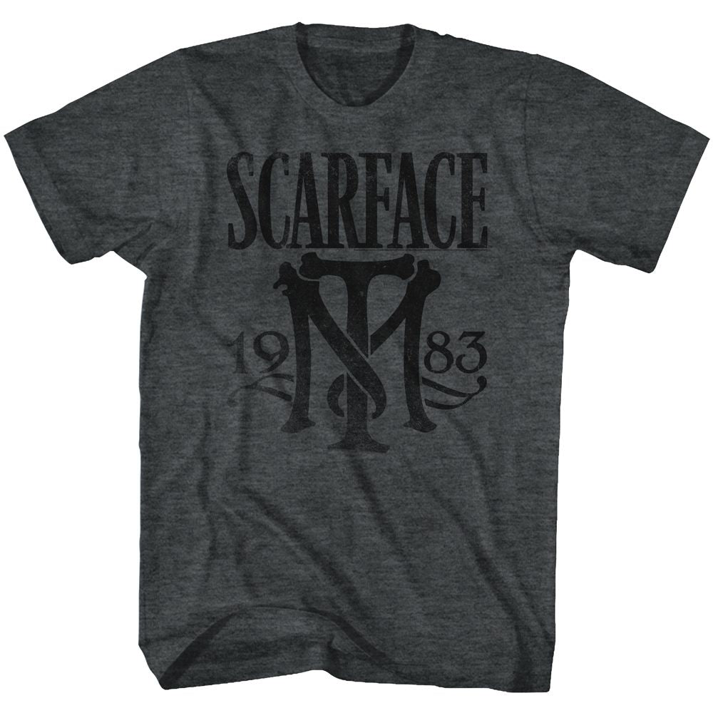 Scarface - Symbol - Short Sleeve - Heather - Adult - T-Shirt - clothing by TeeHivey.com