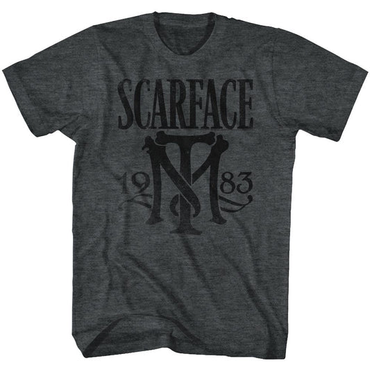 Scarface - Symbol - Short Sleeve - Heather - Adult - T-Shirt - clothing by TeeHivey.com