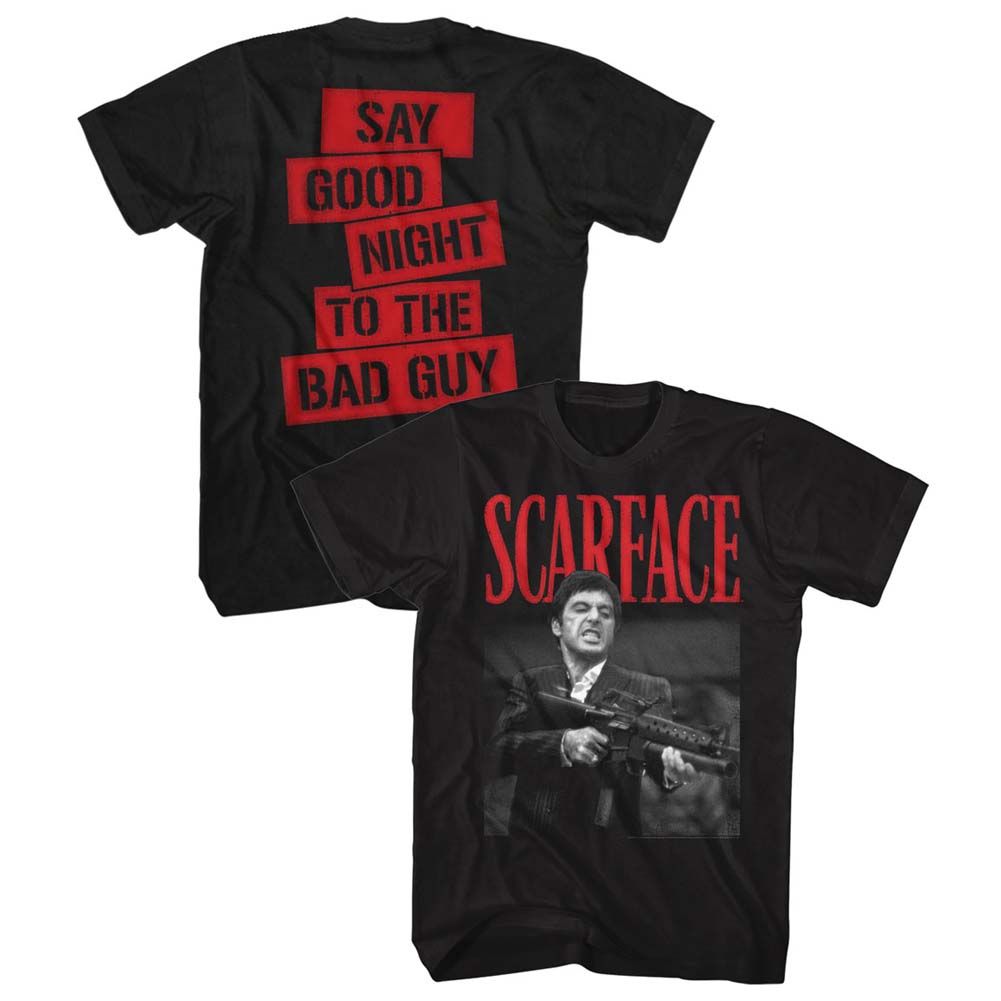 Scarface - Say Goodnight To The Bad Guy - Short Sleeve - Adult - T-Shirt - clothing by TeeHivey.com