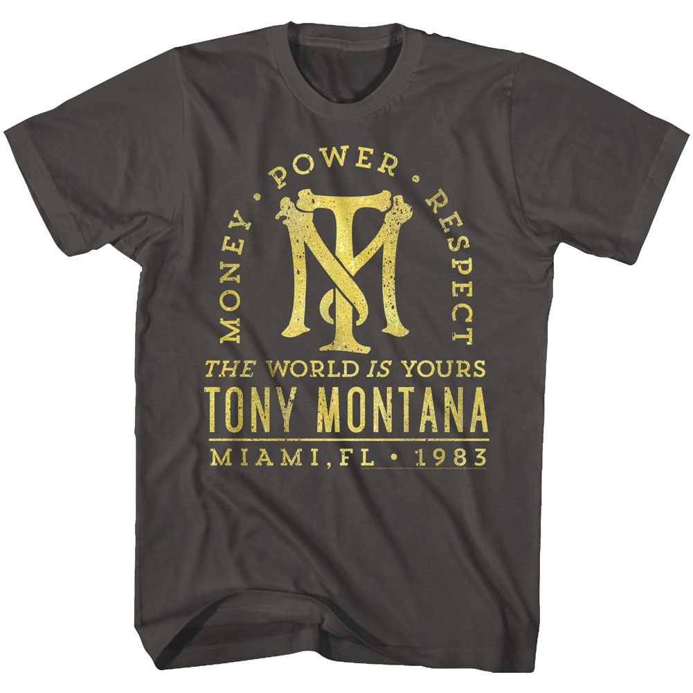 Scarface - Gold Text - Short Sleeve - Adult - T-Shirt - clothing by TeeHivey.com
