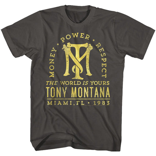 Scarface - Gold Text - Short Sleeve - Adult - T-Shirt - clothing by TeeHivey.com