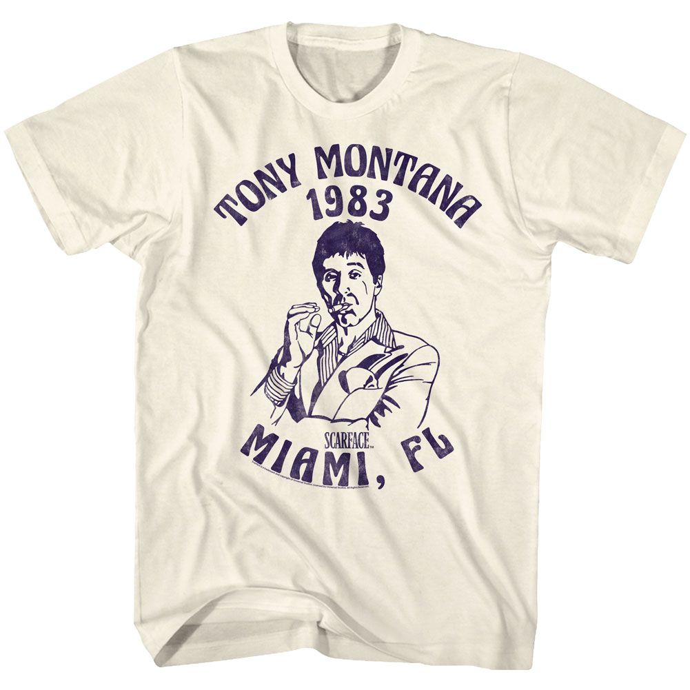 Scarface - Miami 83 - Short Sleeve - Adult - T-Shirt - clothing by TeeHivey.com