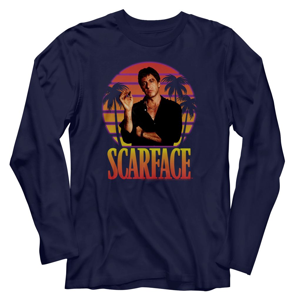 Scarface - Miami Sunset - Long Sleeve - Adult - T-Shirt - clothing by TeeHivey.com