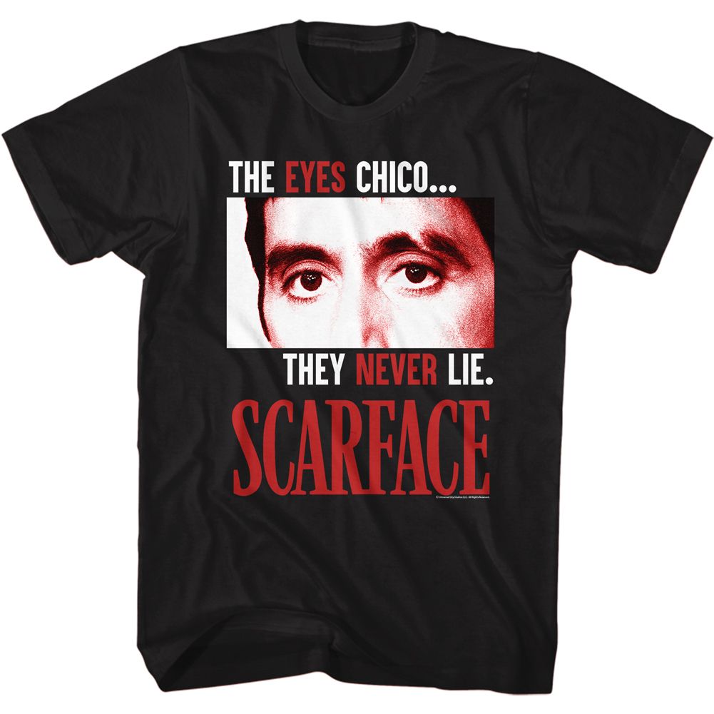 Scarface - The Eyes Never Lie - Short Sleeve - Adult - T-Shirt - clothing by TeeHivey.com