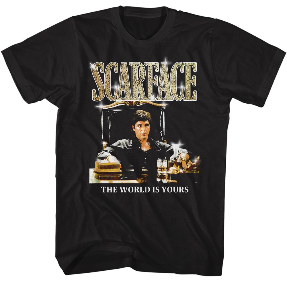 Scarface - Gold Logo - Short Sleeve - Adult - T-Shirt - clothing by TeeHivey.com
