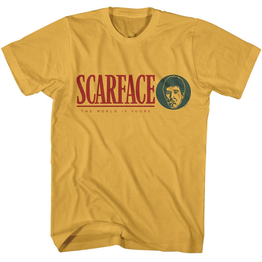 Scarface - Scarchest - American Classics - Solid Yellow Adult Short Sleeve T-Shirt - clothing by TeeHivey.com (Image 1)