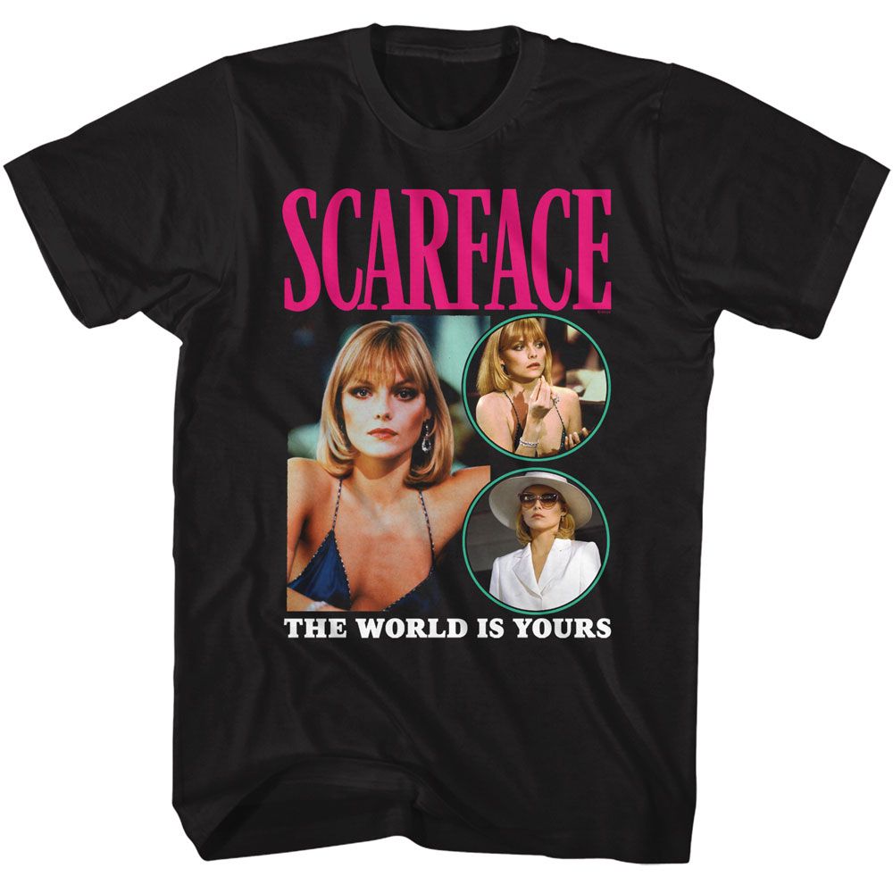 Scarface - Elvira World - American Classics - Solid Black Adult Short Sleeve T-Shirt - clothing by TeeHivey.com (Image 1)