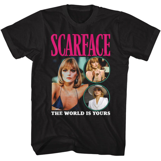 Scarface - Elvira World - American Classics - Solid Black Adult Short Sleeve T-Shirt - clothing by TeeHivey.com (Image 1)