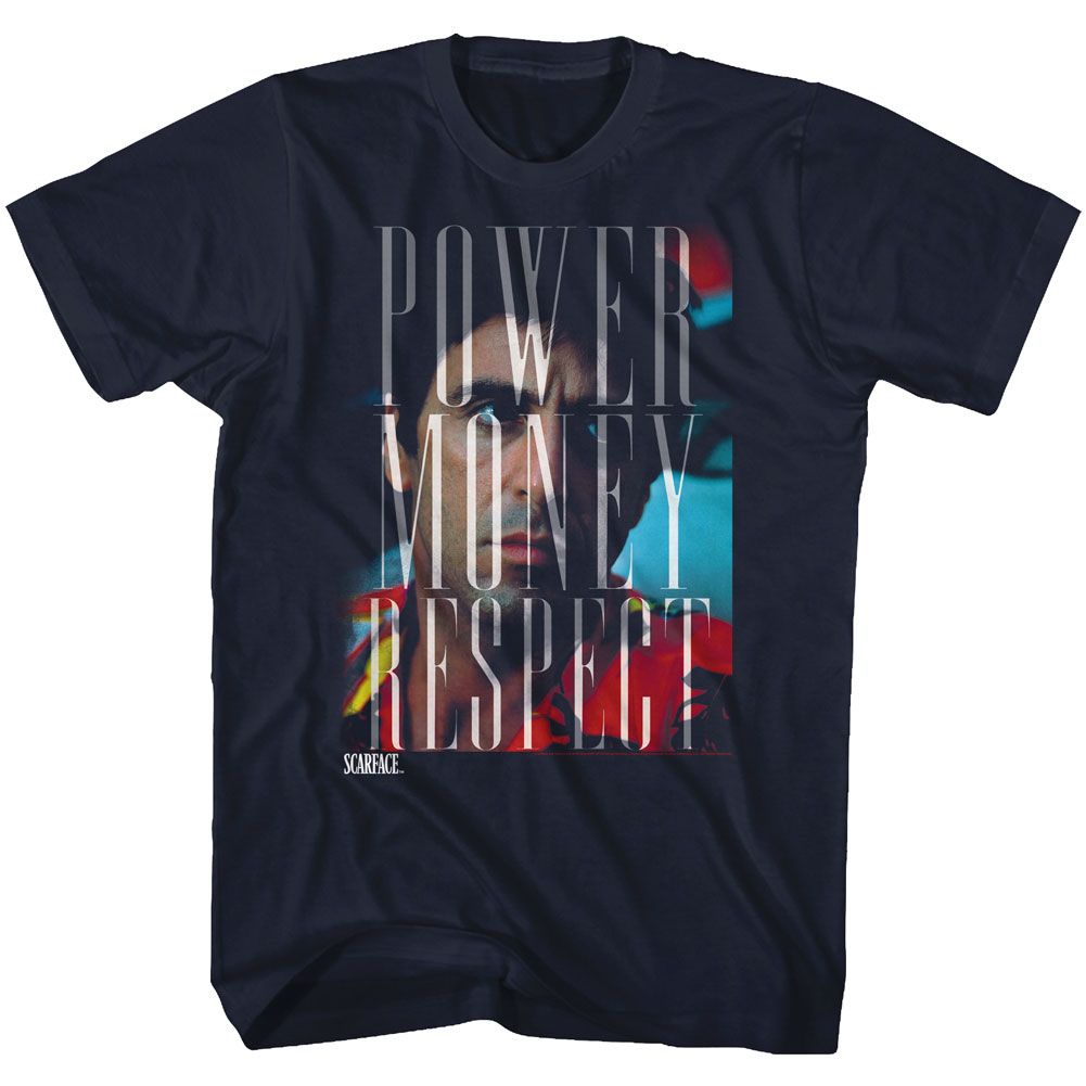 Scarface - Power Money Respect - Short Sleeve - Adult - T-Shirt - clothing by TeeHivey.com