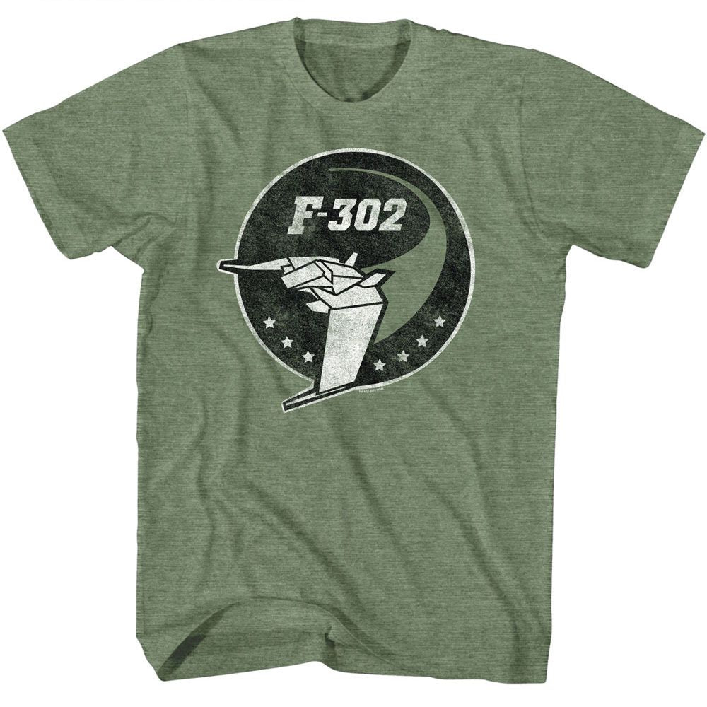 Stargate - F-302 Emblem - American Classics - Heather Green Adult Short Sleeve T-Shirt - clothing by TeeHivey.com (Image 1)