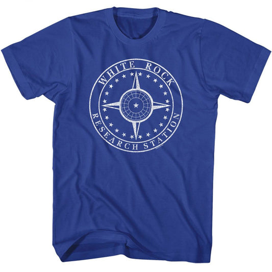 Stargate - White Rock Research - American Classics - Solid Blue Adult Short Sleeve T-Shirt (Image 1)